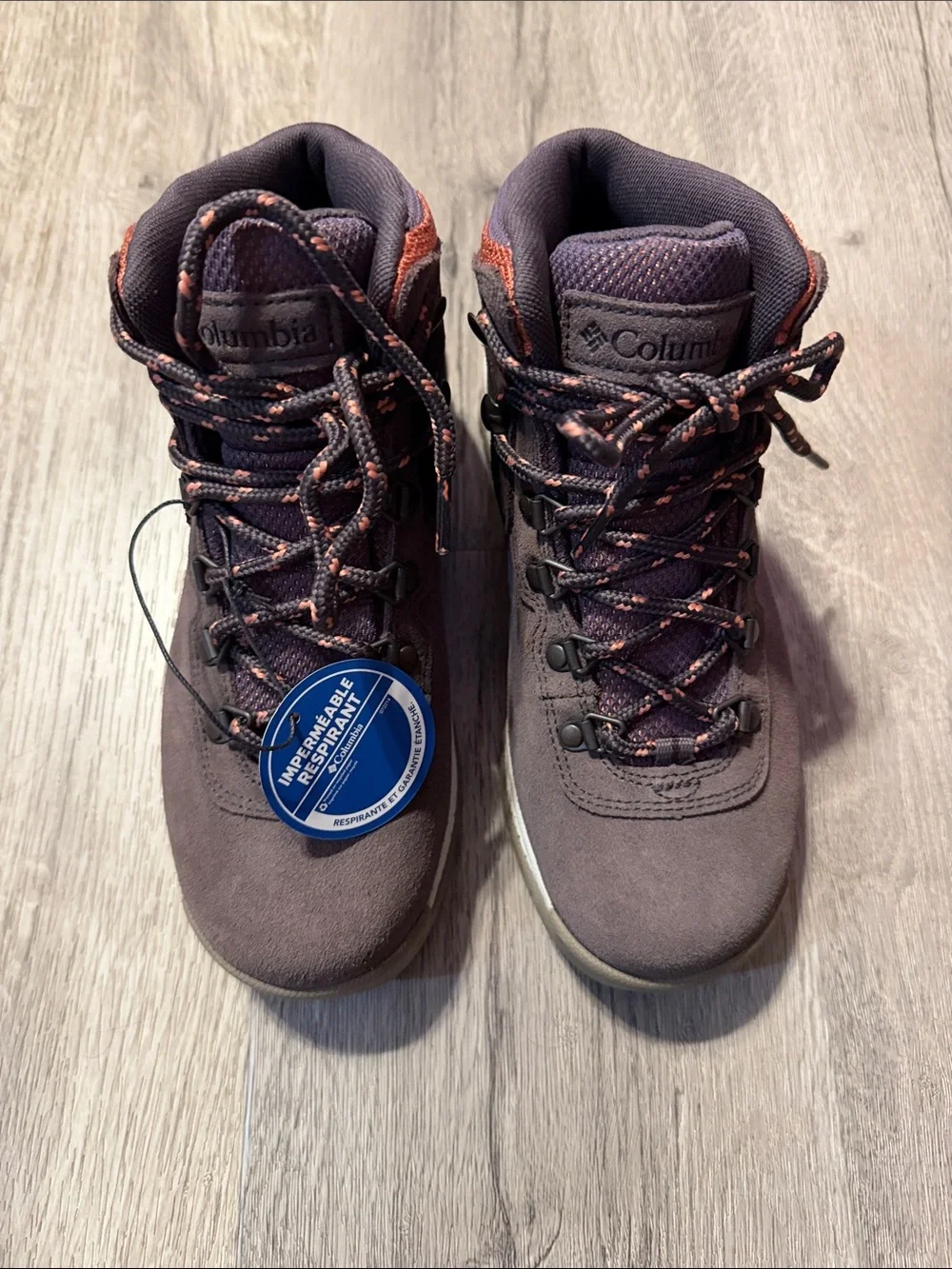 Columbia Kids purple and Pink Lace Hiker Boots